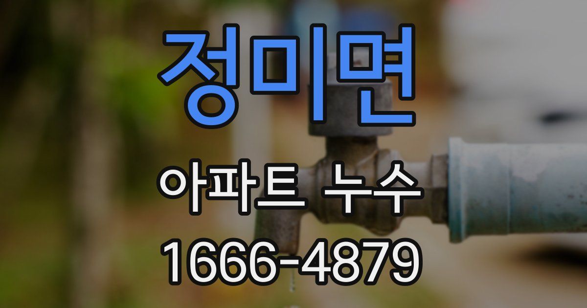 정미면 아파트 누수