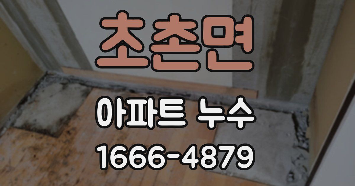초촌면 아파트 누수