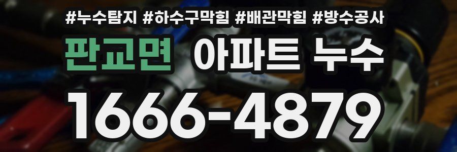 판교면 아파트 누수