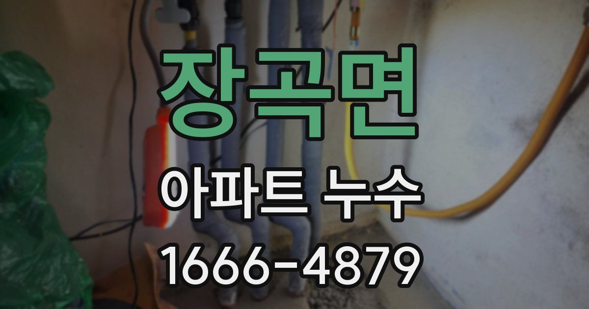 장곡면 아파트 누수