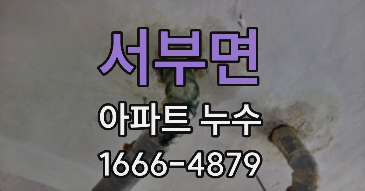 서부면 아파트 누수