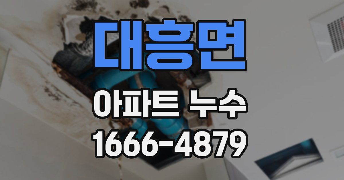 대흥면 아파트 누수