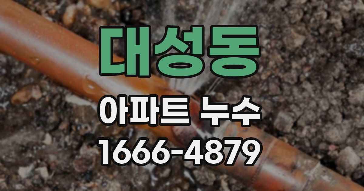 대성동 아파트 누수