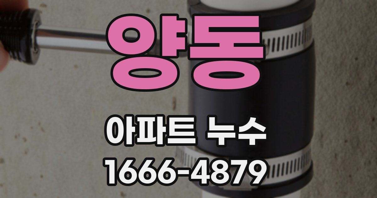 양동 아파트 누수
