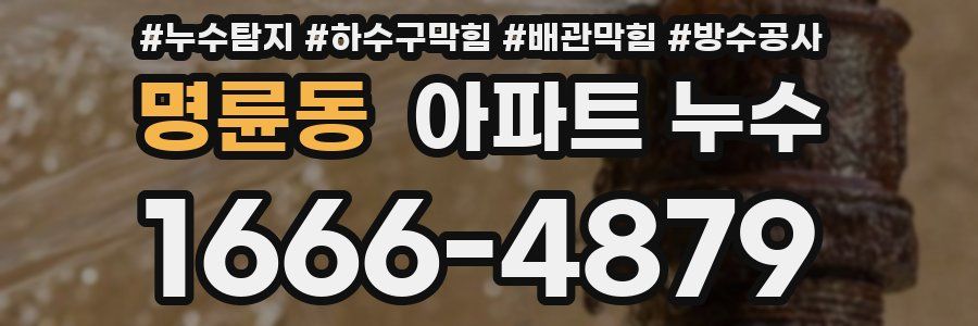 명륜동 아파트 누수