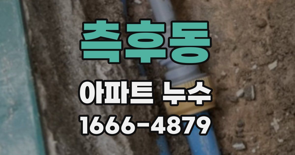 측후동 아파트 누수