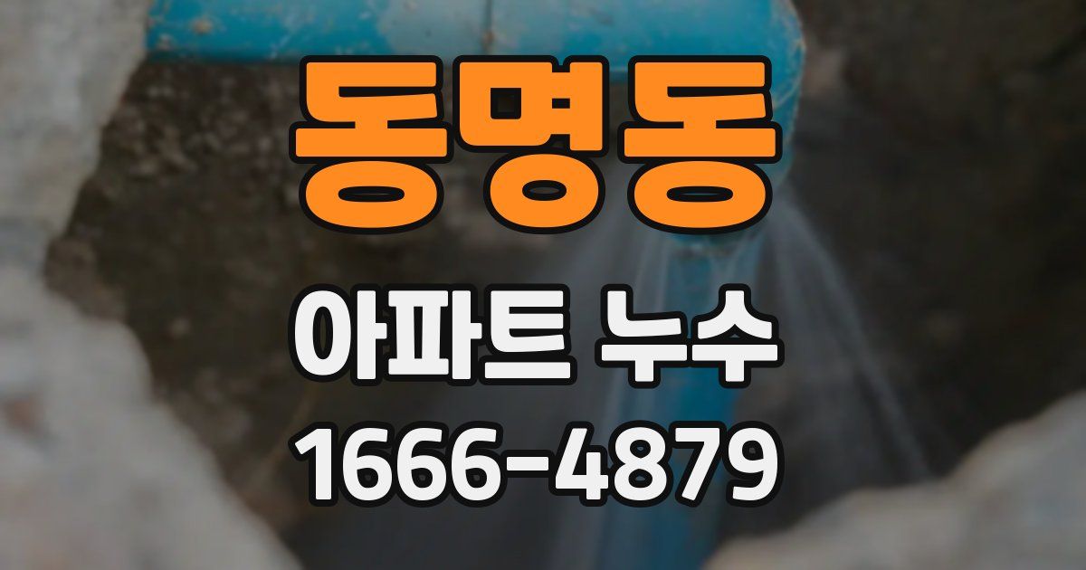 동명동 아파트 누수