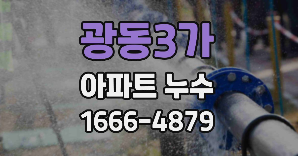 광동3가 아파트 누수