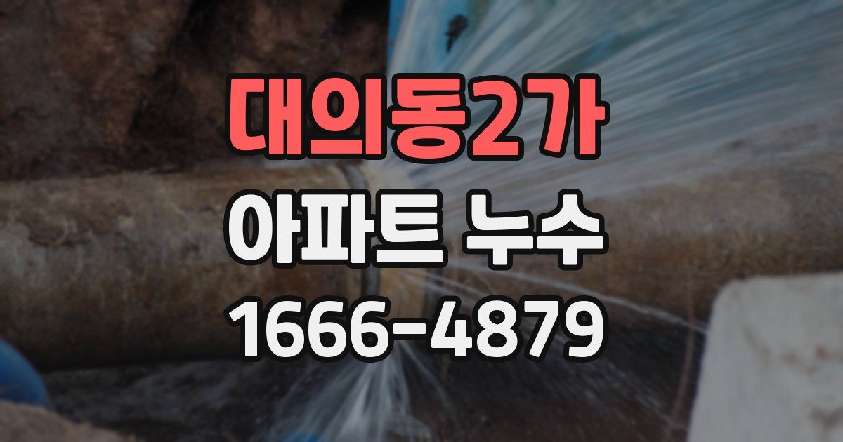 대의동2가 아파트 누수