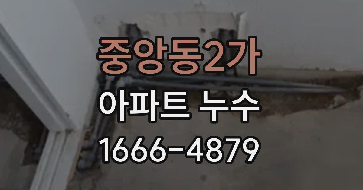 중앙동2가 아파트 누수