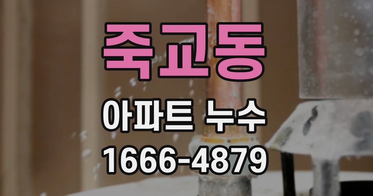 죽교동 아파트 누수