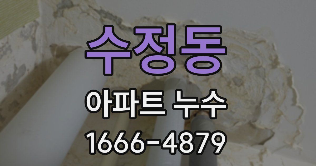 수정동 아파트 누수