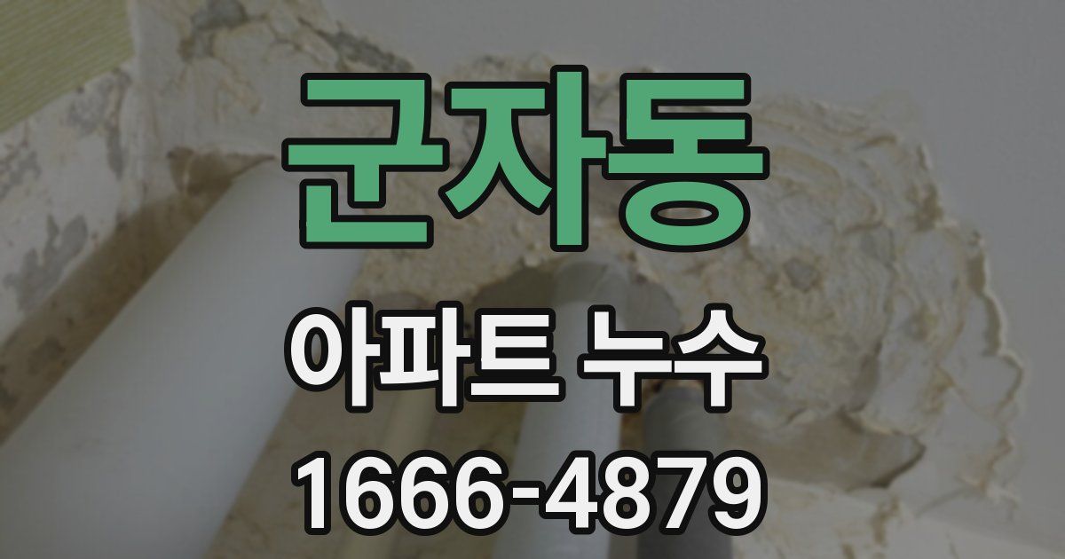 군자동 아파트 누수