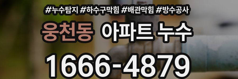 웅천동 아파트 누수