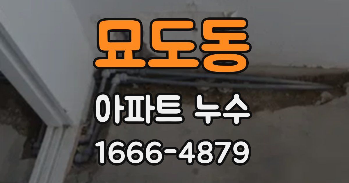 묘도동 아파트 누수
