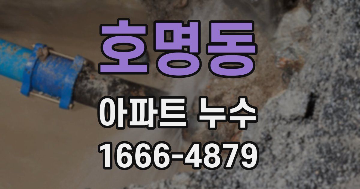 호명동 아파트 누수