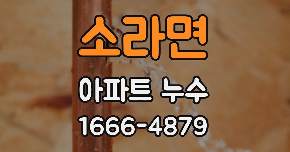 소라면 아파트 누수