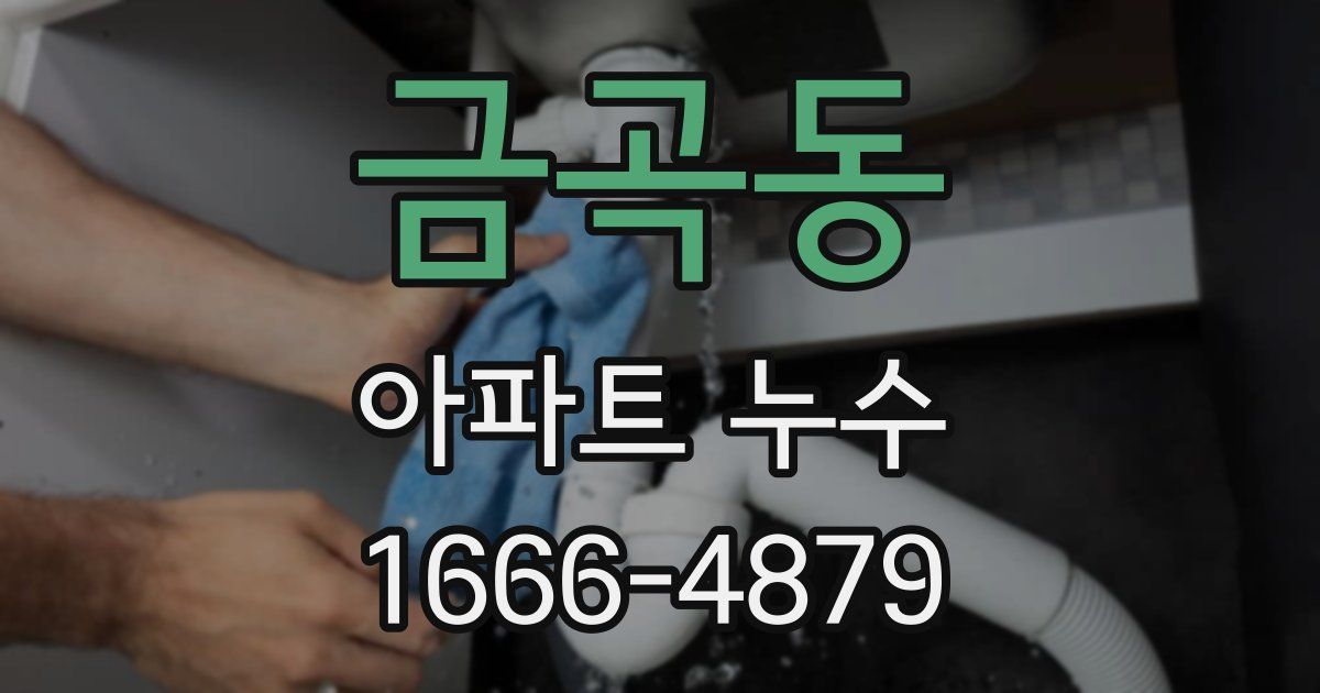 금곡동 아파트 누수