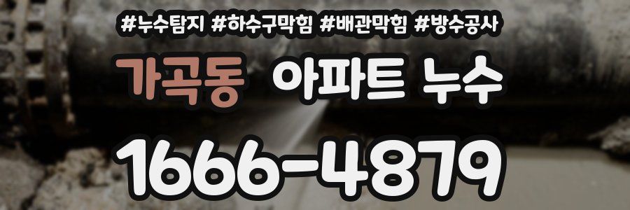 가곡동 아파트 누수