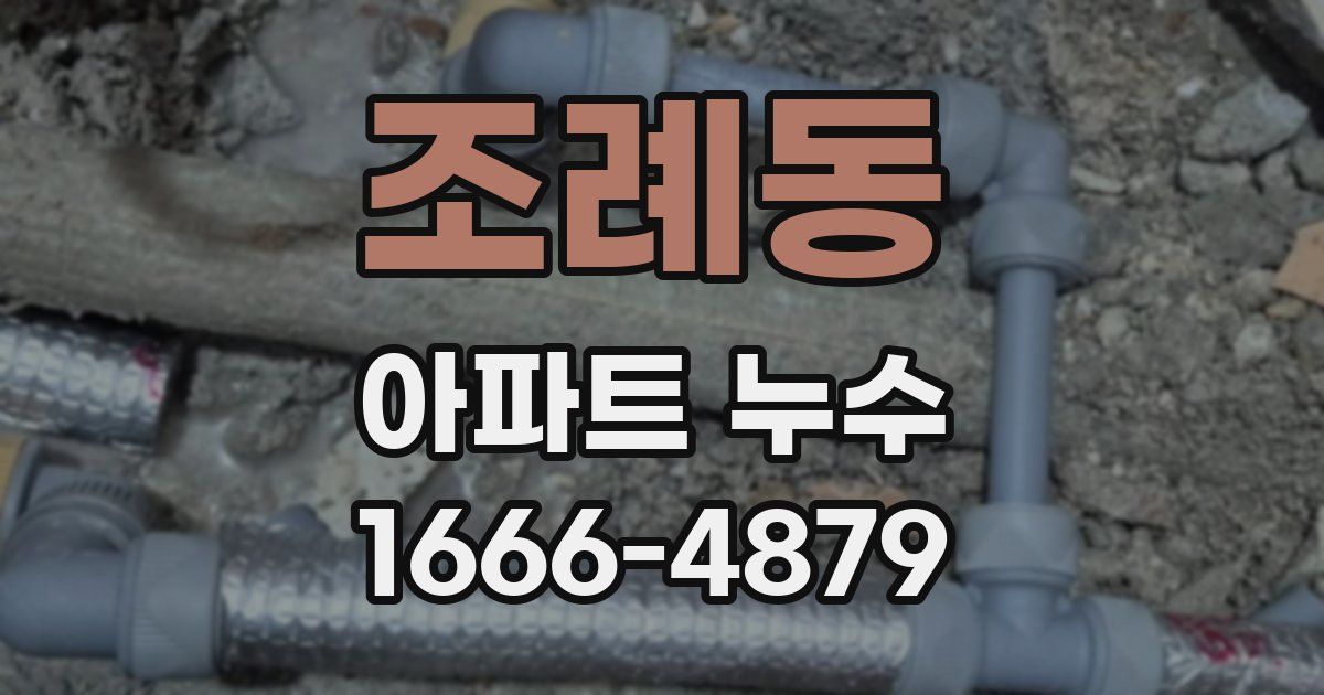 조례동 아파트 누수