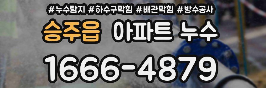 승주읍 아파트 누수
