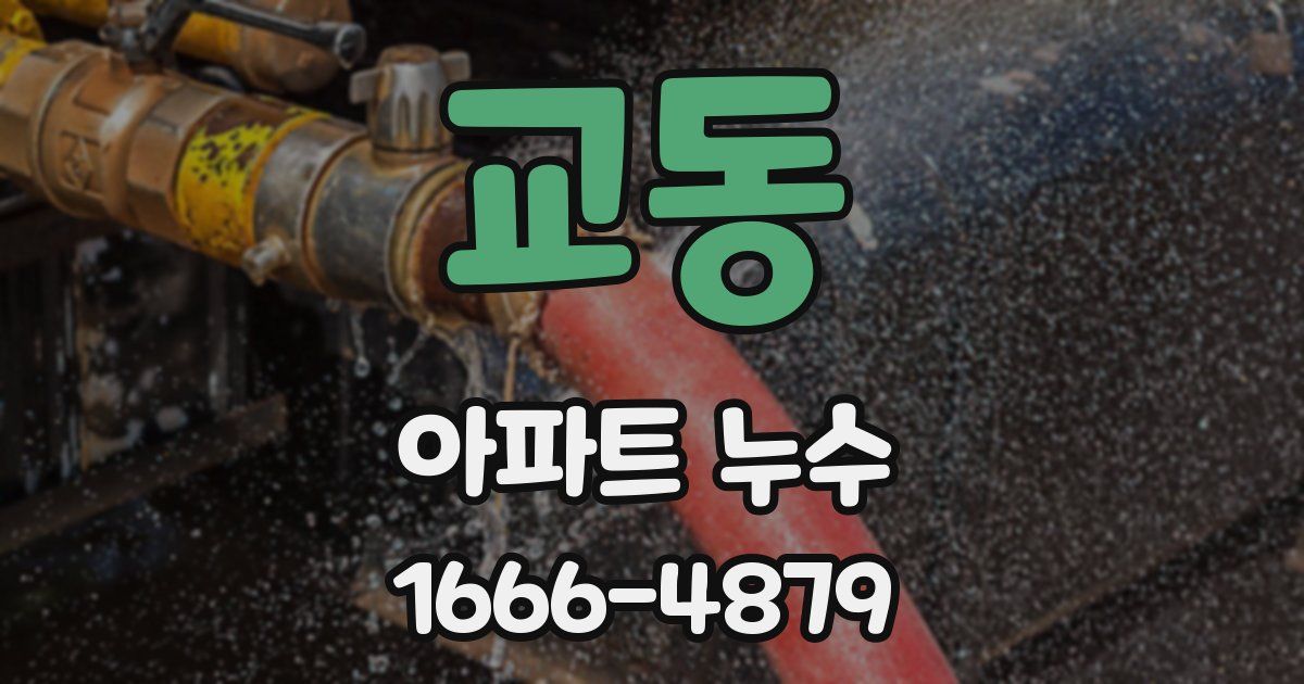교동 아파트 누수