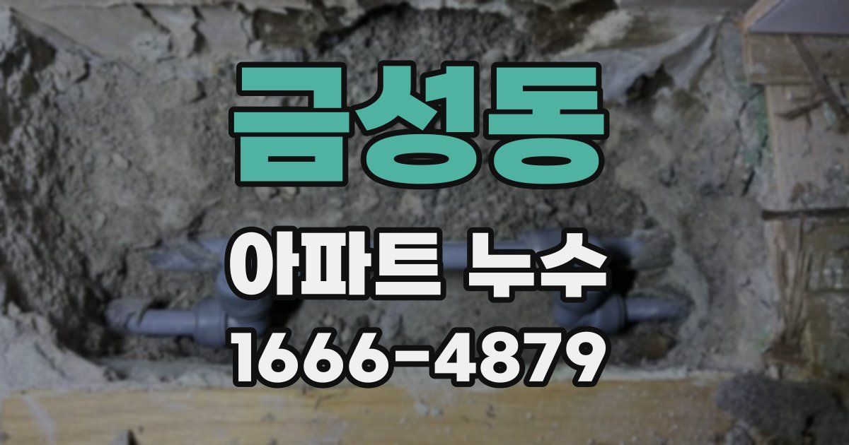 금성동 아파트 누수