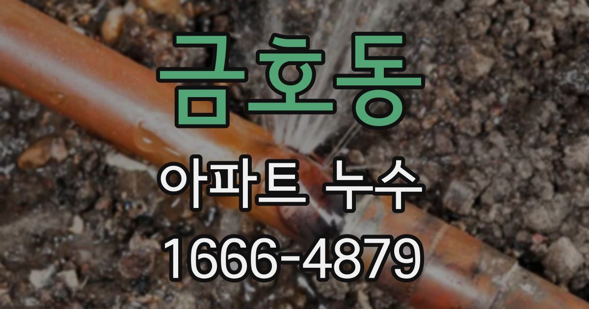금호동 아파트 누수