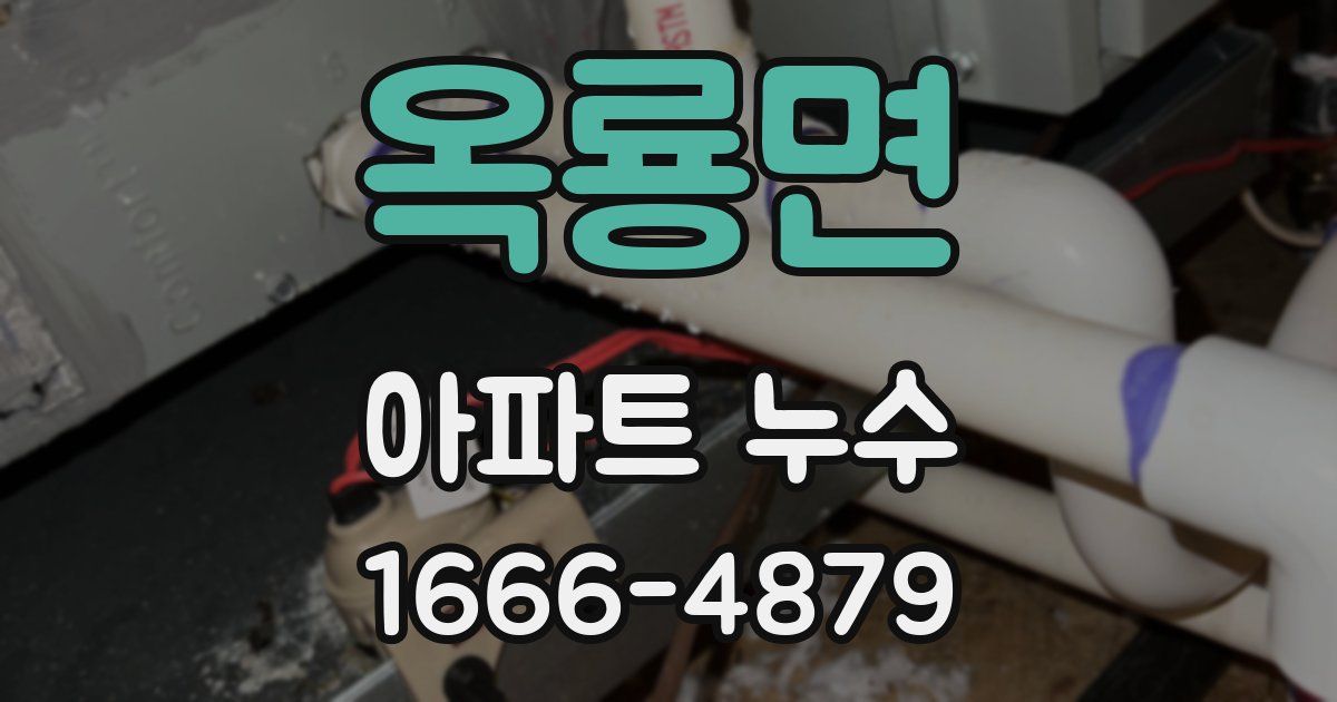 옥룡면 아파트 누수