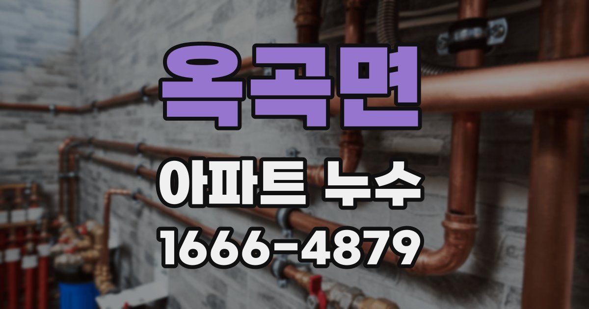 옥곡면 아파트 누수