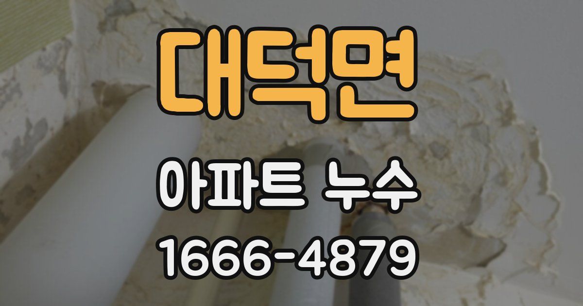 대덕면 아파트 누수