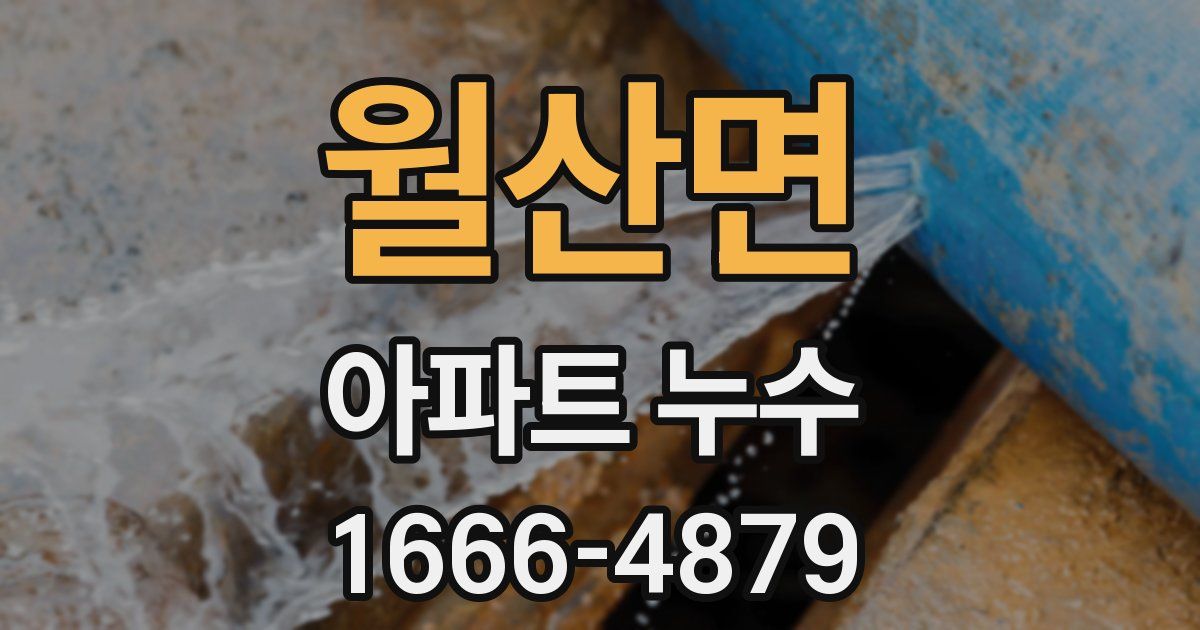 월산면 아파트 누수