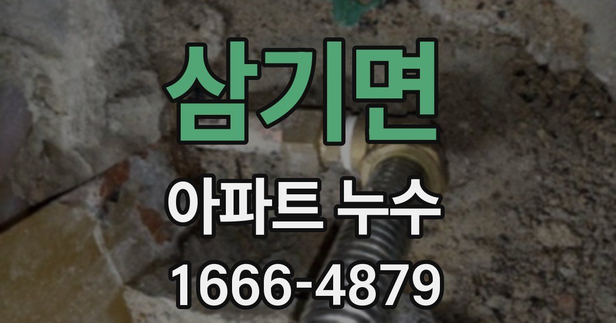 삼기면 아파트 누수