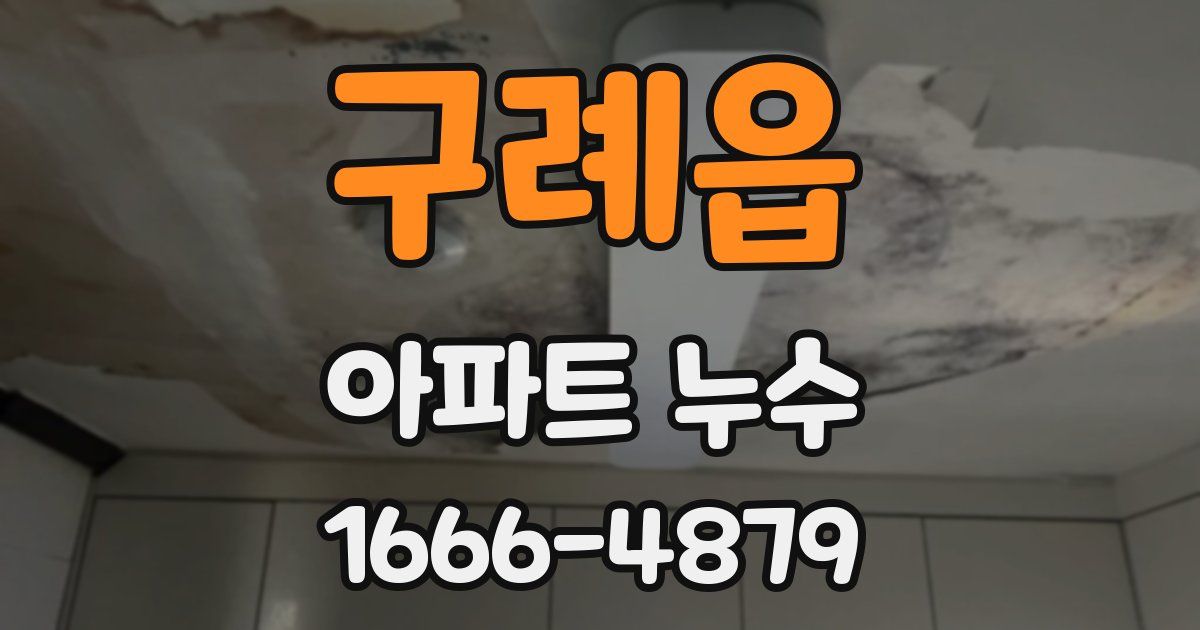 구례읍 아파트 누수