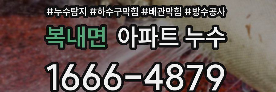 복내면 아파트 누수