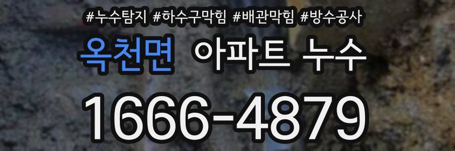 옥천면 아파트 누수