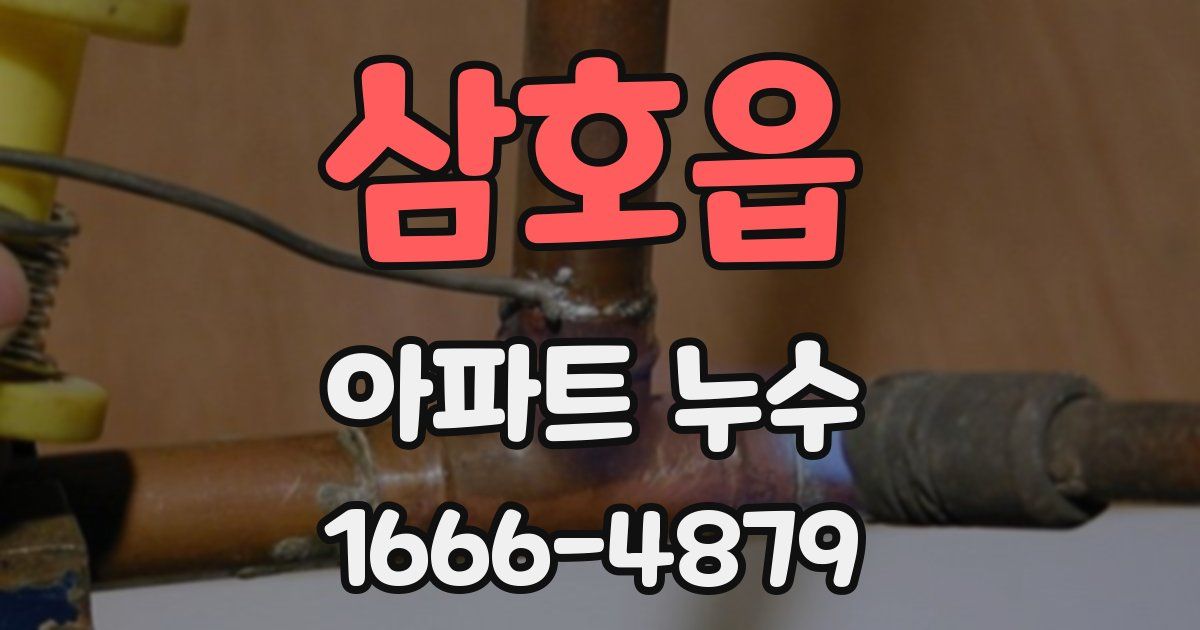 삼호읍 아파트 누수