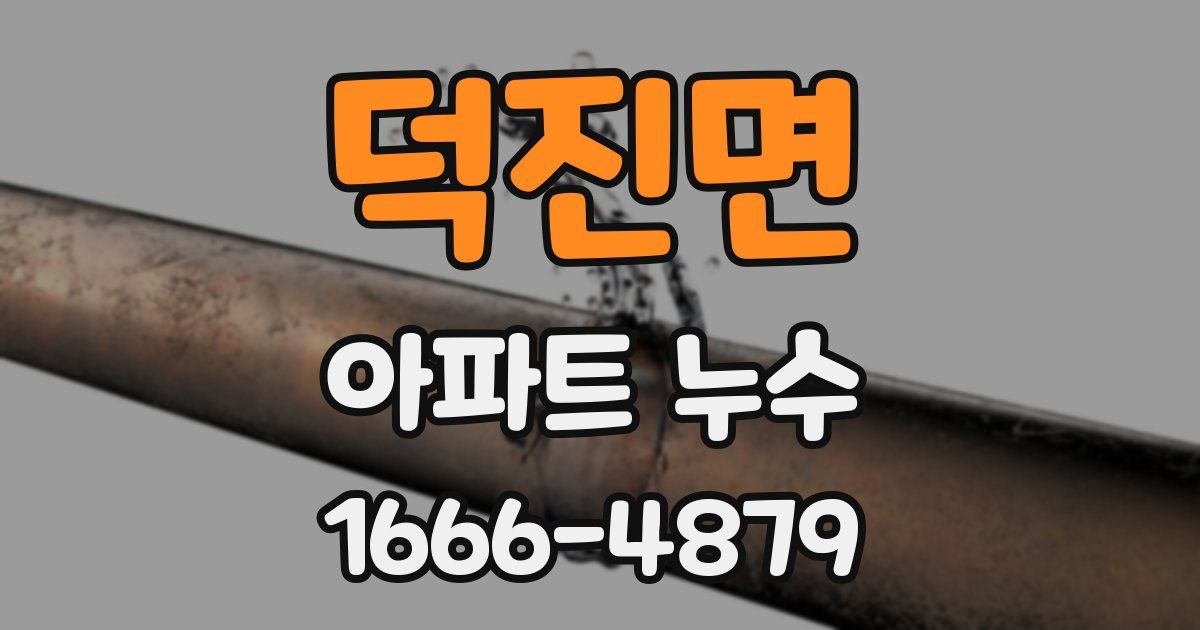 덕진면 아파트 누수