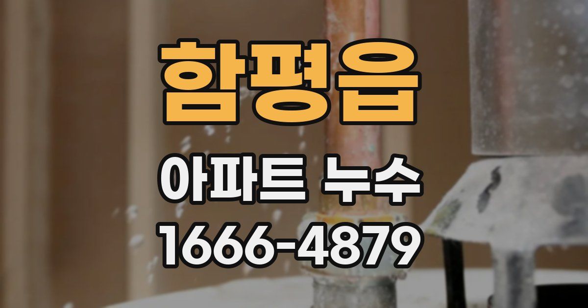함평읍 아파트 누수
