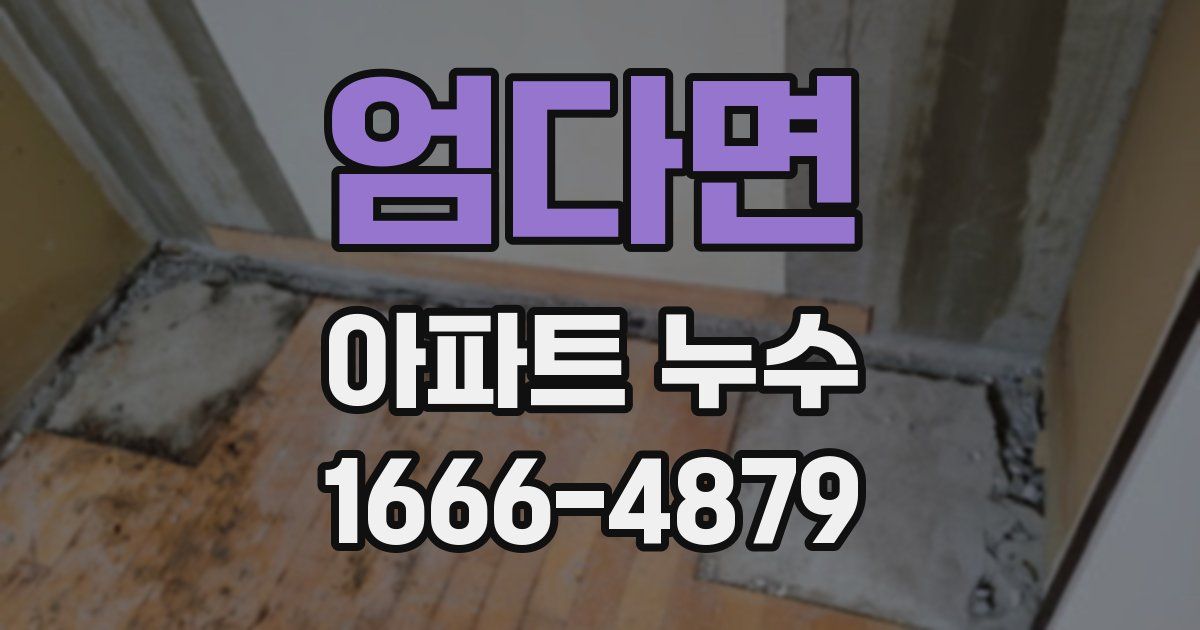 엄다면 아파트 누수