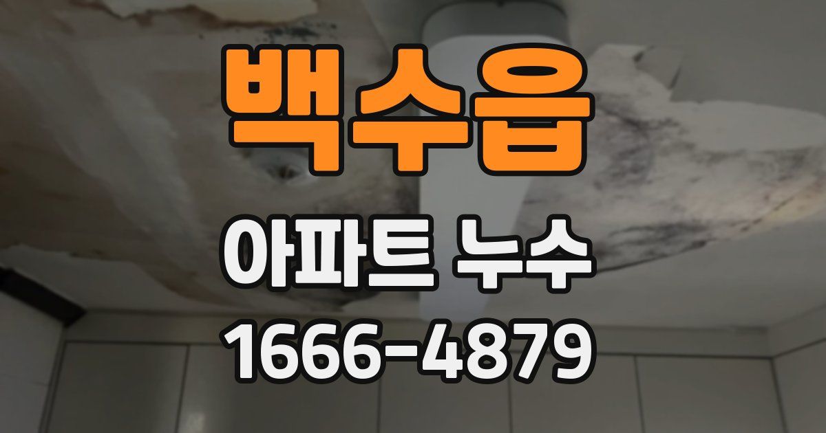백수읍 아파트 누수