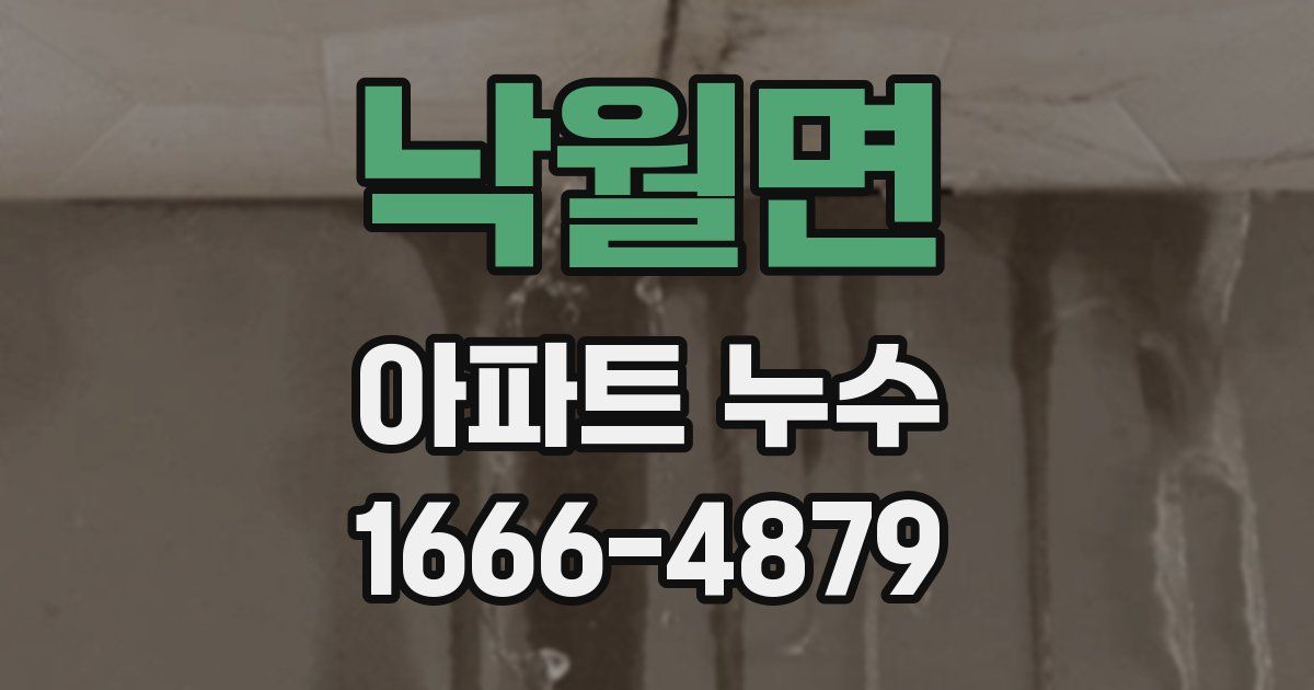 낙월면 아파트 누수