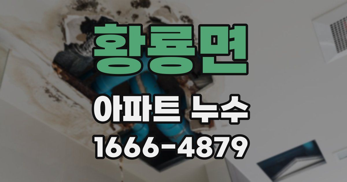 황룡면 아파트 누수