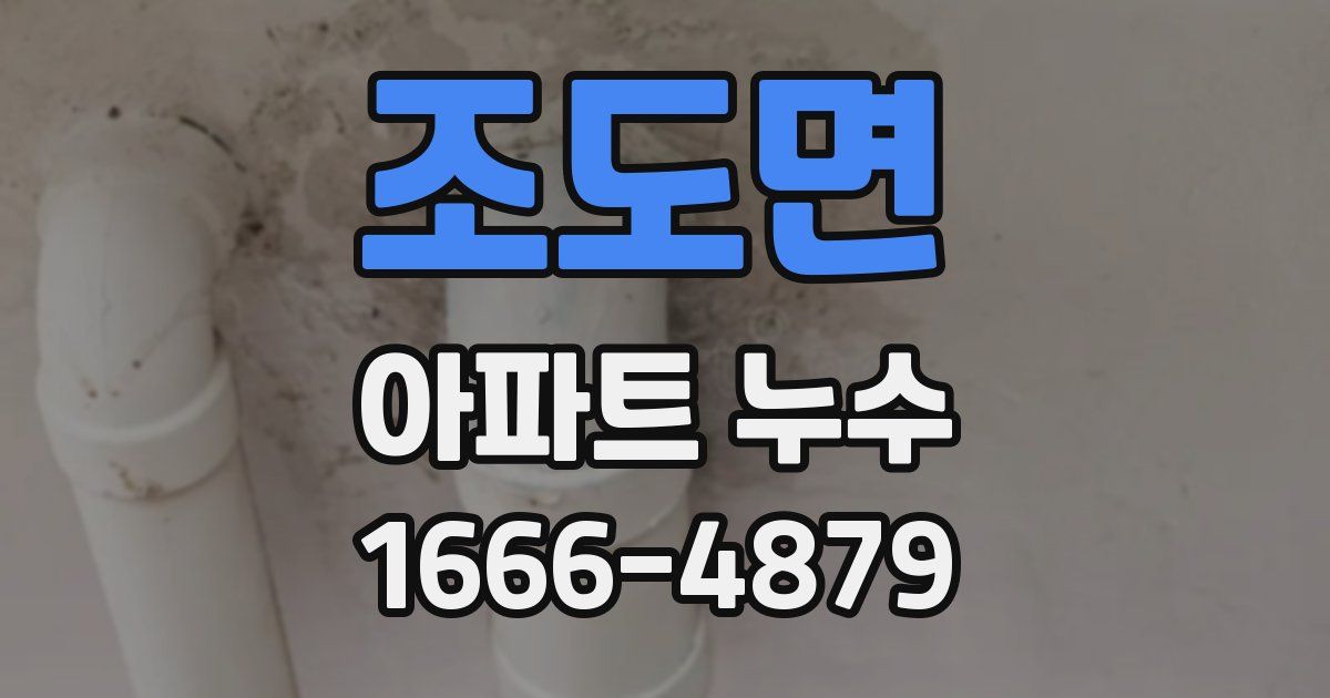 조도면 아파트 누수