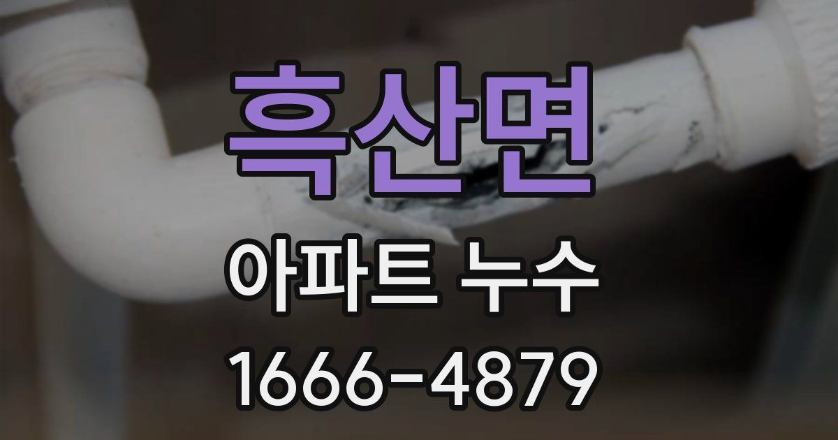 흑산면 아파트 누수