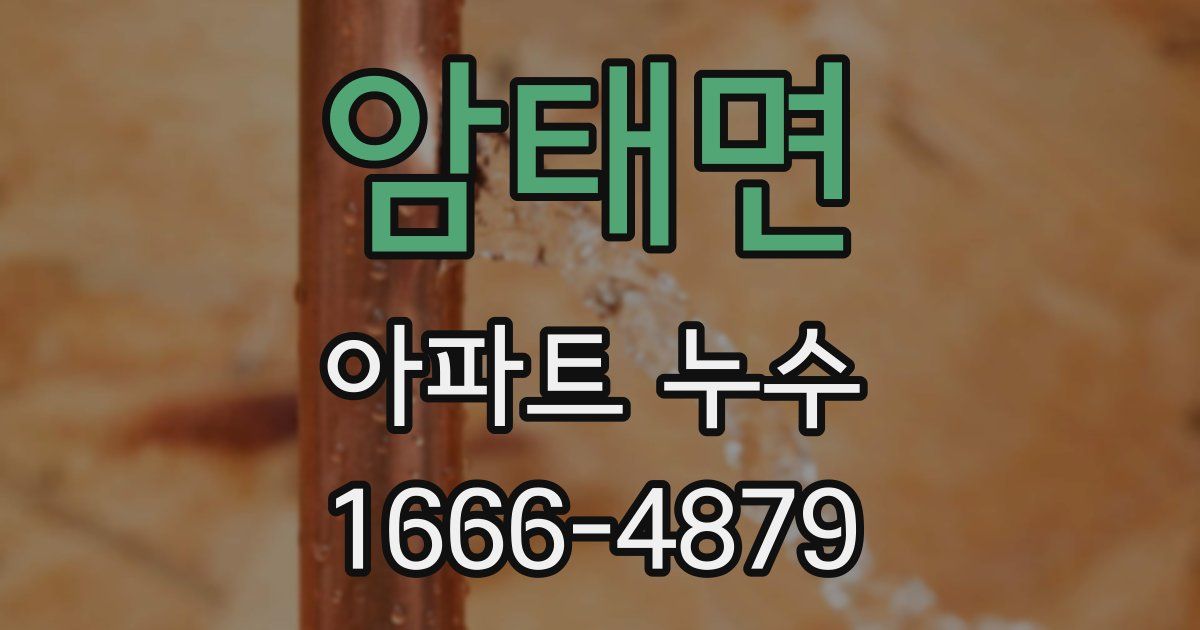암태면 아파트 누수