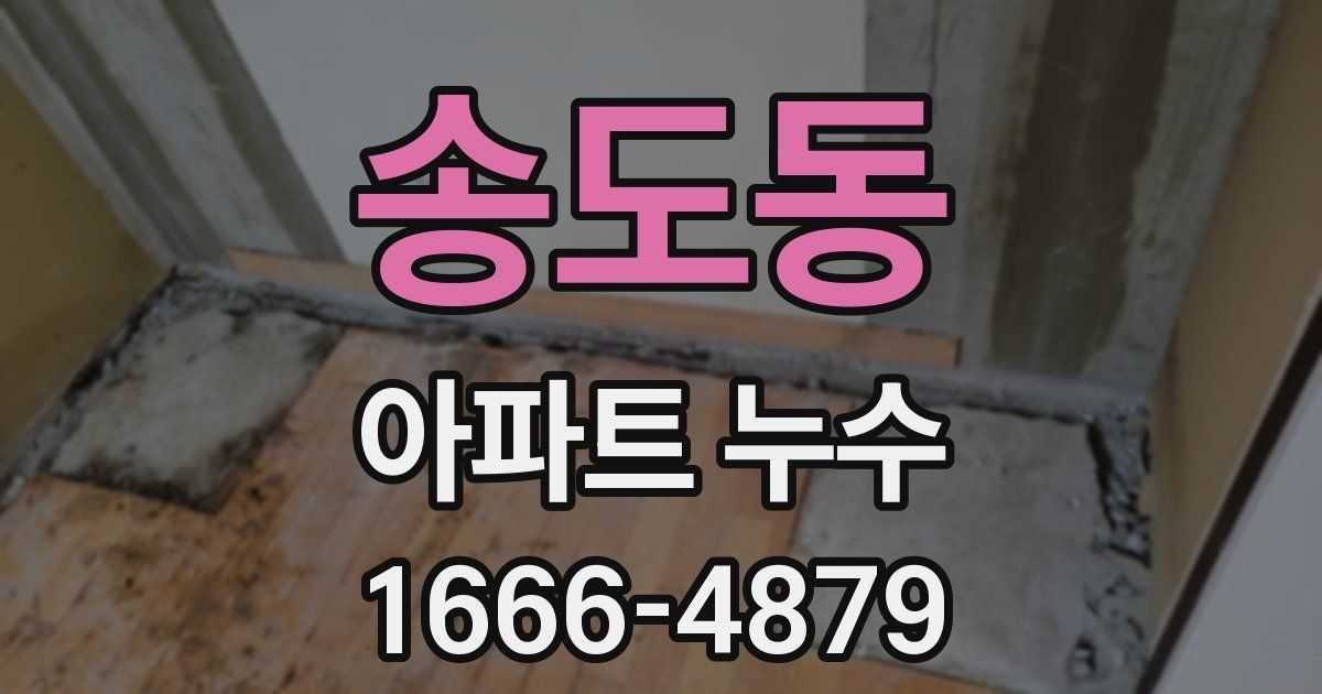 송도동 아파트 누수