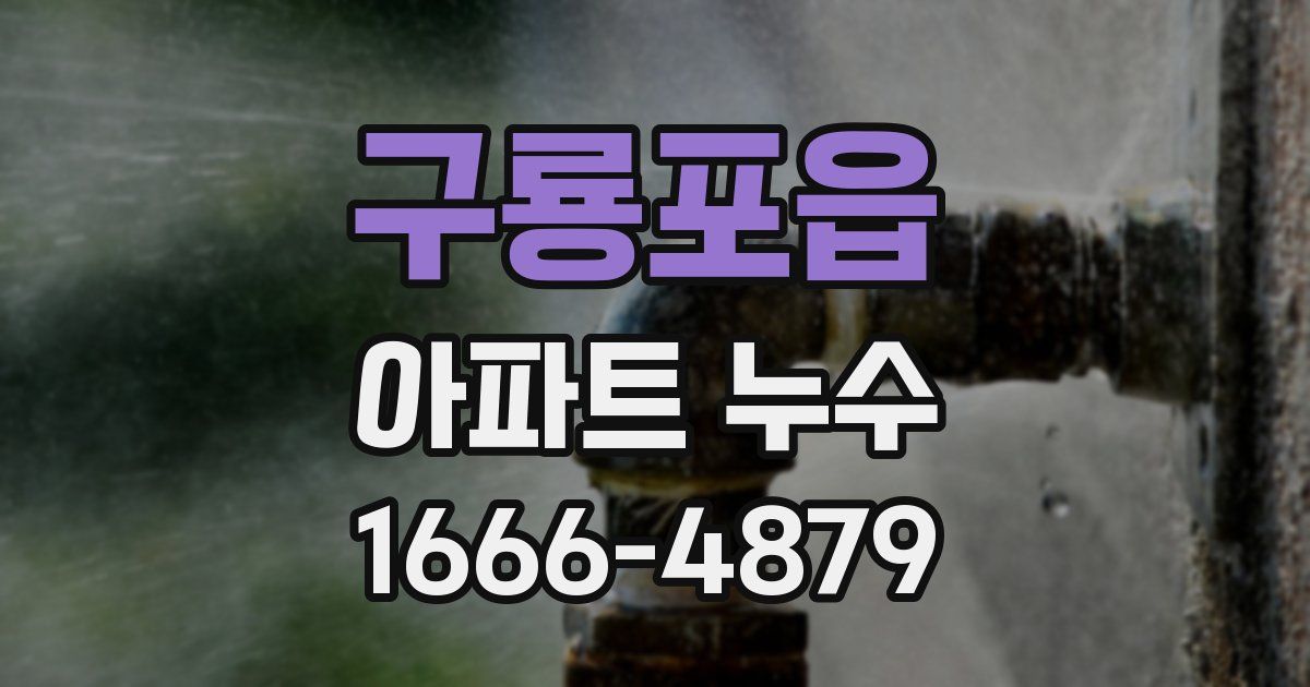 구룡포읍 아파트 누수