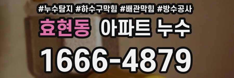 효현동 아파트 누수