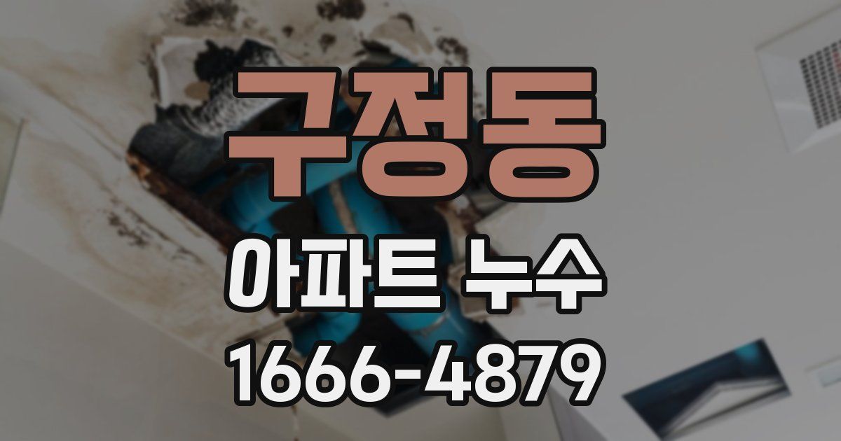 구정동 아파트 누수